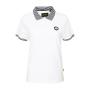 Woman's Polo - White. Standard fit, features.